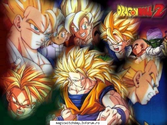 Son Goku - In transformarea 3 goku are parul lung si galben - Dragonball Z